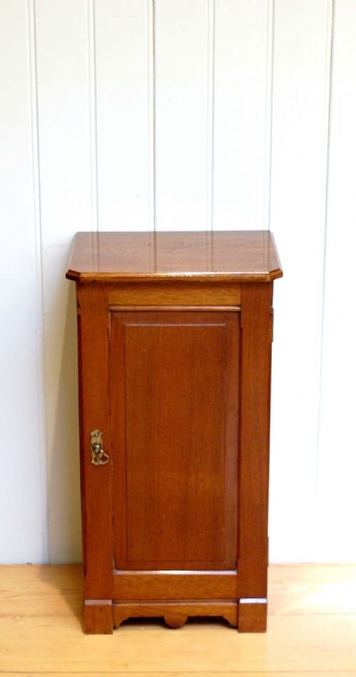 Late Victorian/ Edwardian Walnut Bedside Cabinet
